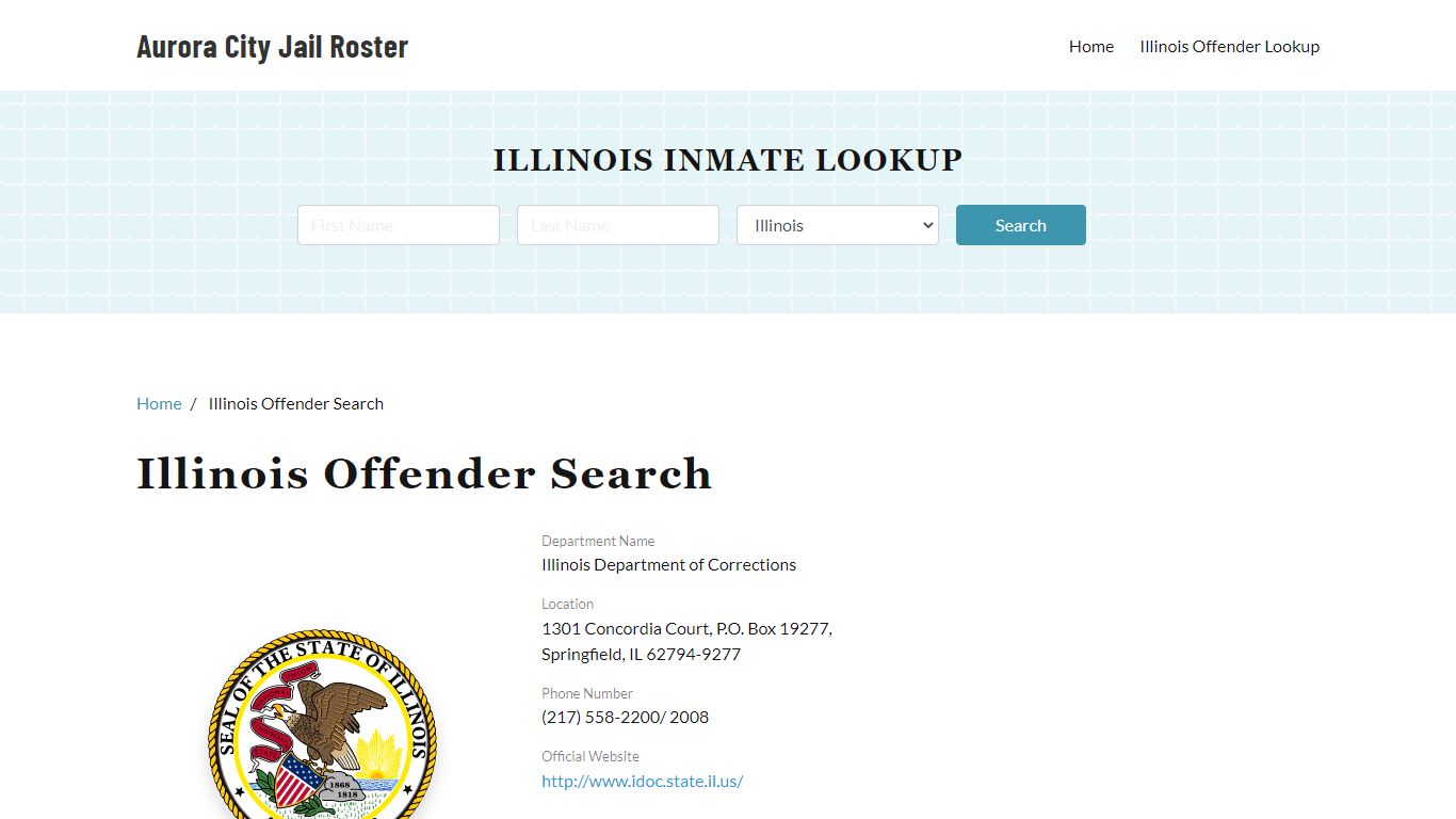 Illinois Offender Lookup, City Jail Records Search